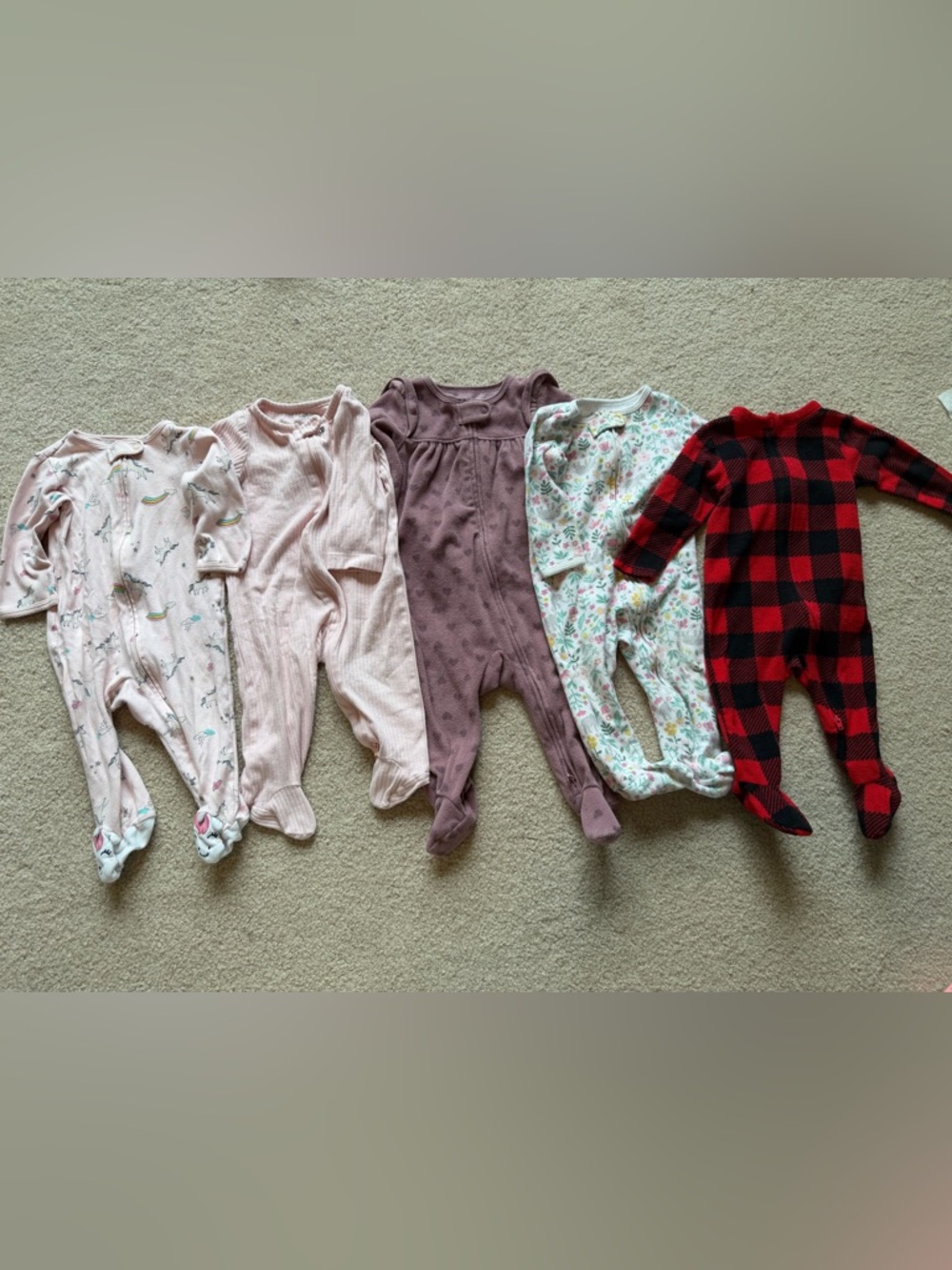 Baby Girls Footed One-Piece pajamas